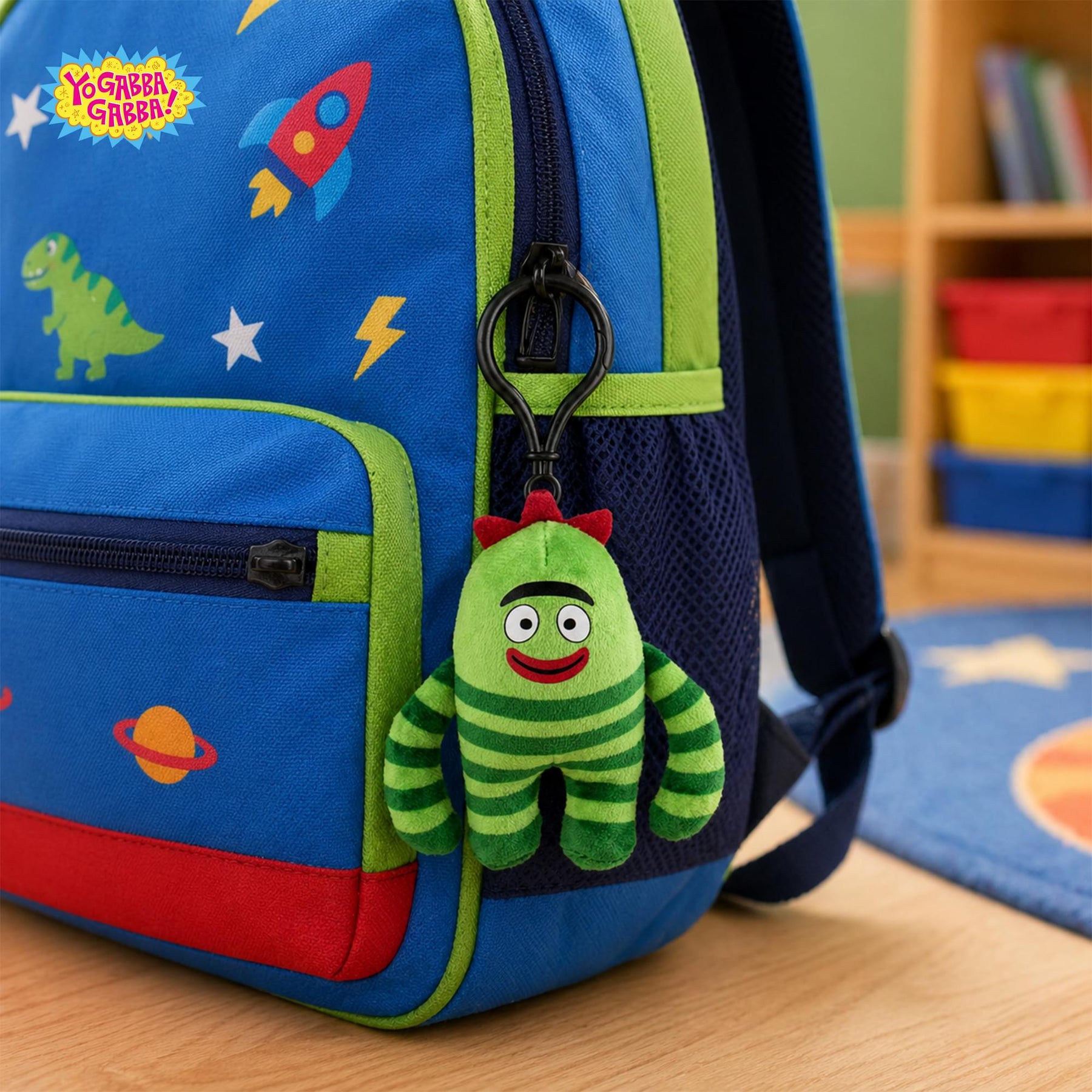 World's Smallest Yo Gabba Gabba Plush Backpack Clip | Brobee