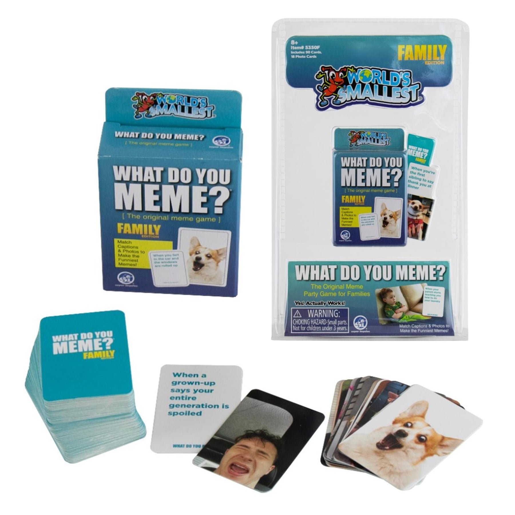 World's Smallest What Do You Meme? Mini Party Card Game (Family Version)