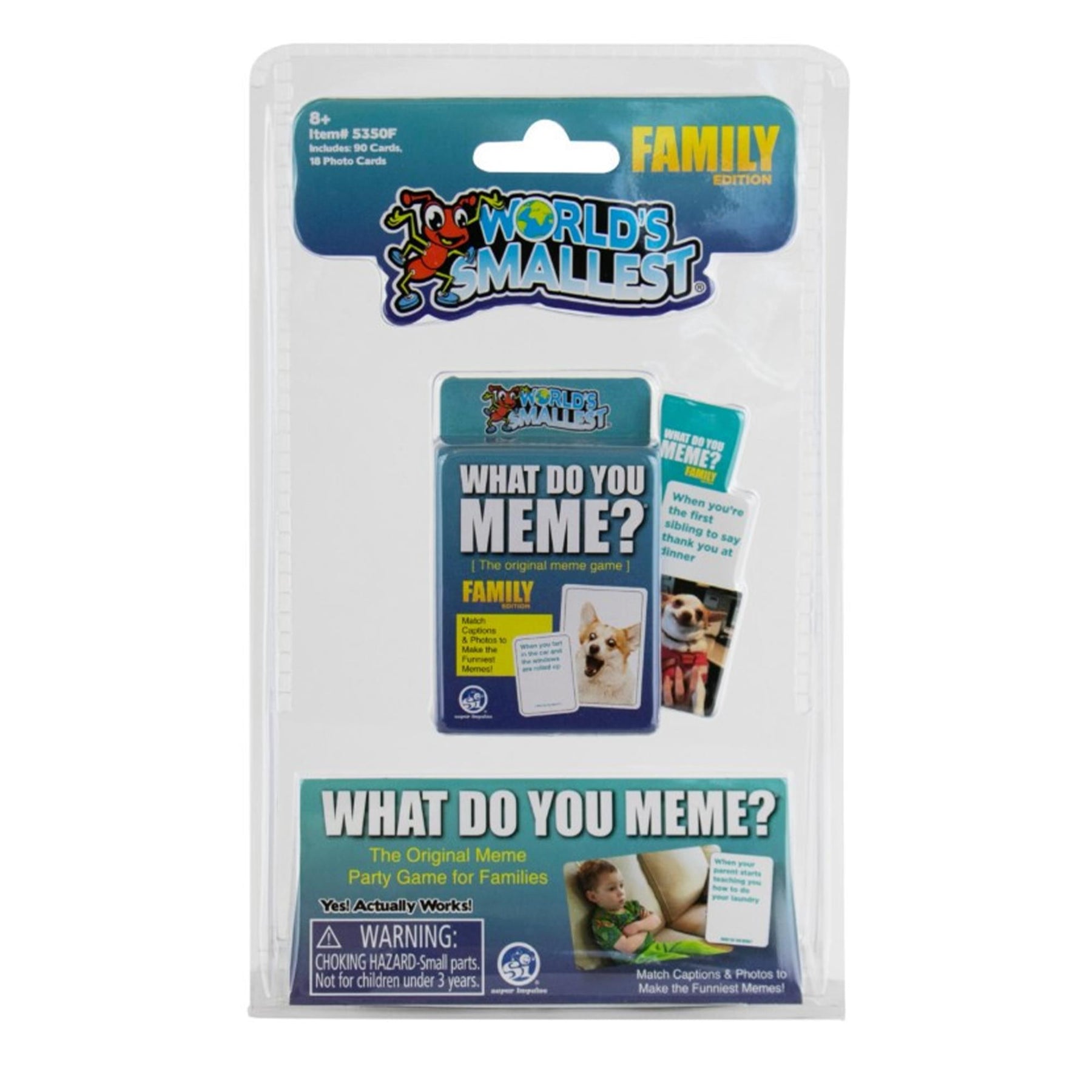 World's Smallest What Do You Meme? Mini Party Card Game (Family Version)