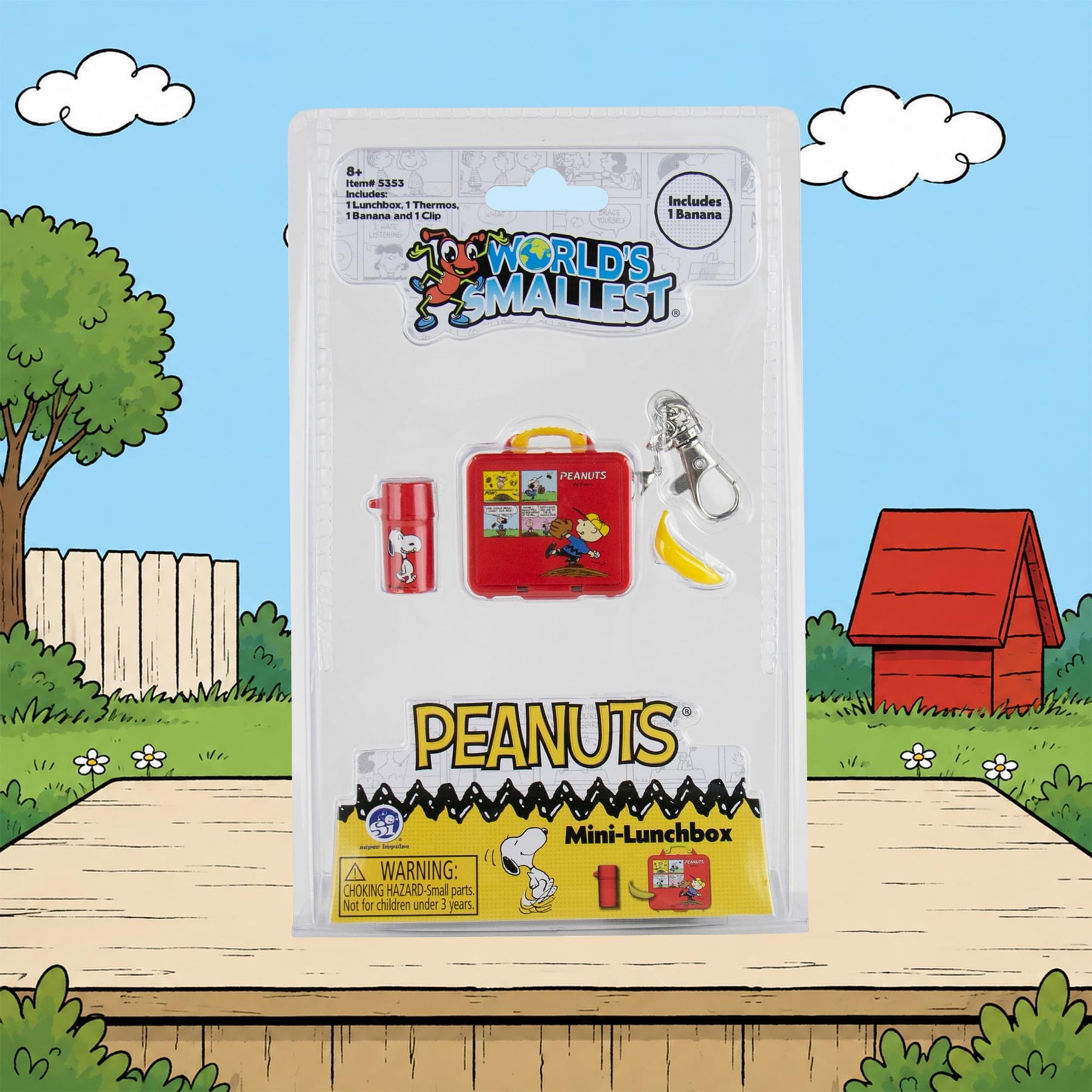 World's Smallest Peanuts Mini Lunchbox Keychain With Accessories