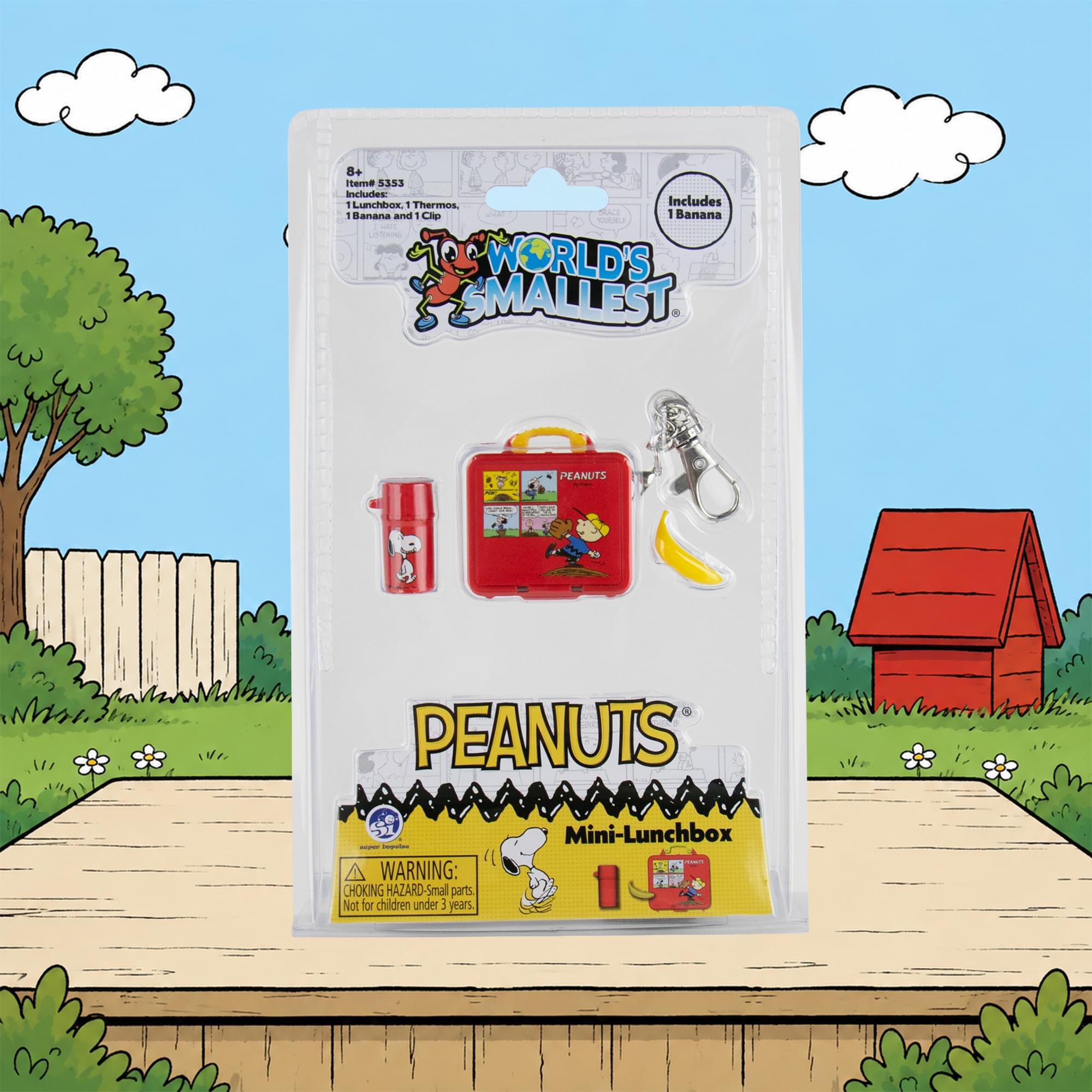 World's Smallest Peanuts Mini Lunchbox Keychain With Accessories