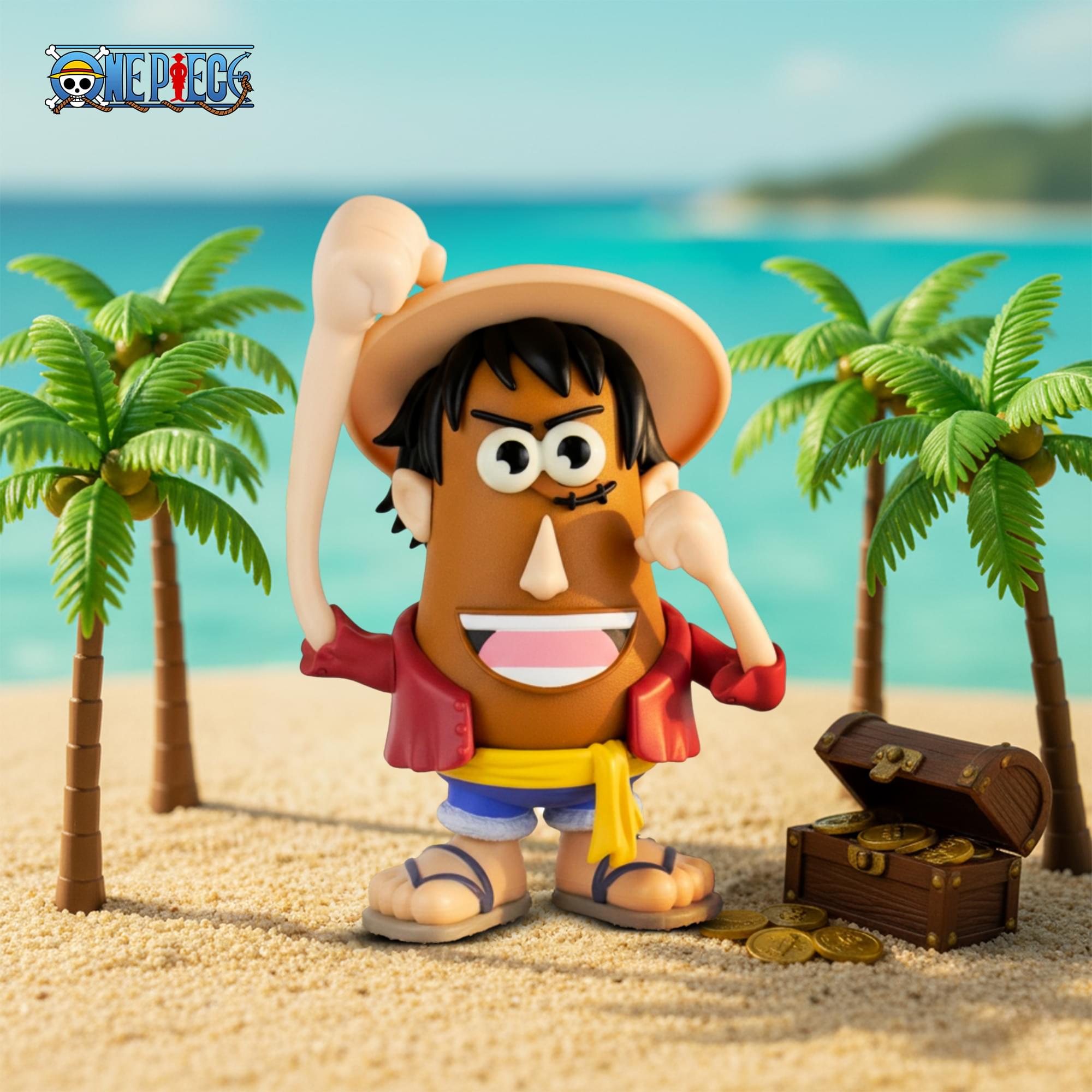 One Piece Luffy 4 Inch Poptater