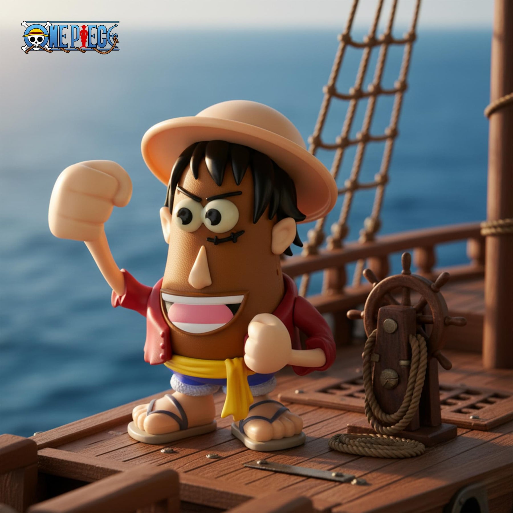 One Piece Luffy 4 Inch Poptater
