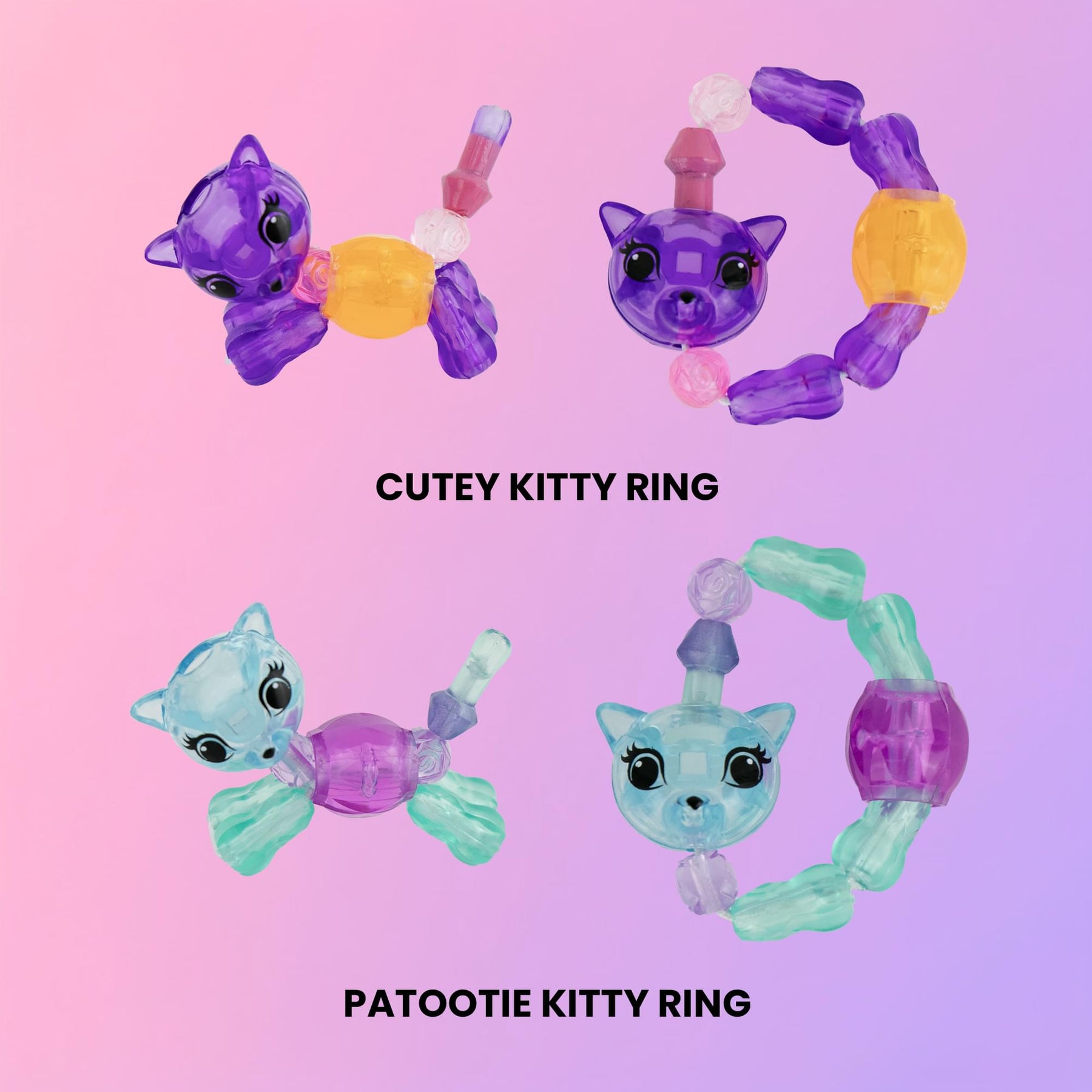 Twisty Petz Kitty Family Pack | 2 Bracelets & 4 Rings