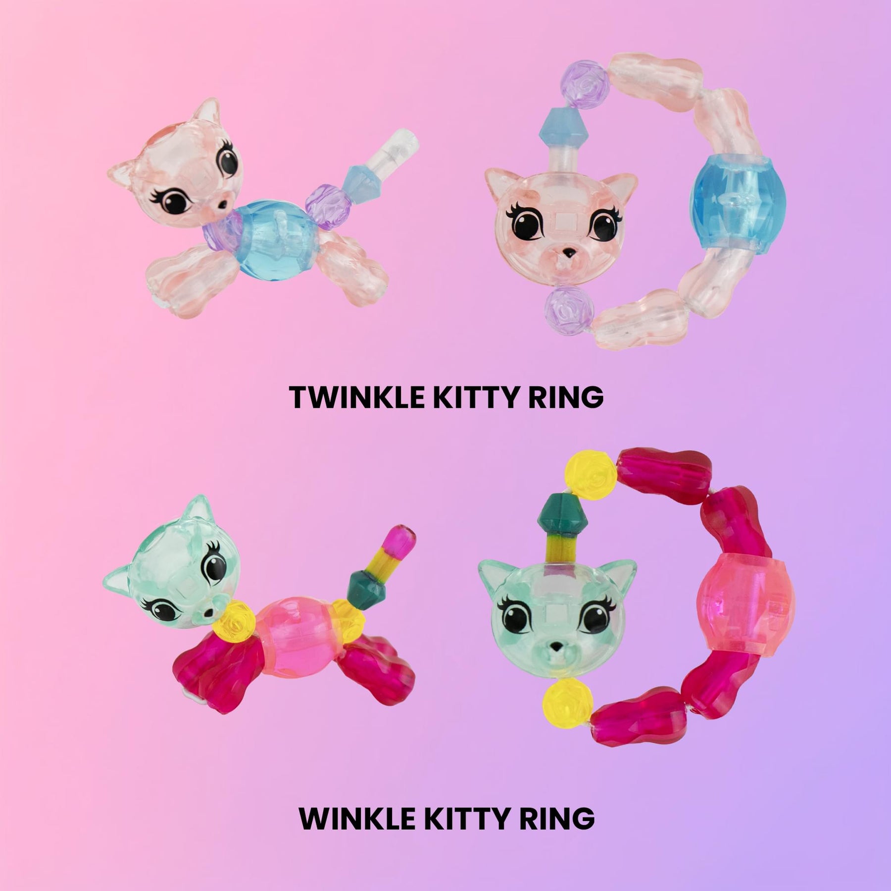 Twisty Petz Kitty Family Pack | 2 Bracelets & 4 Rings