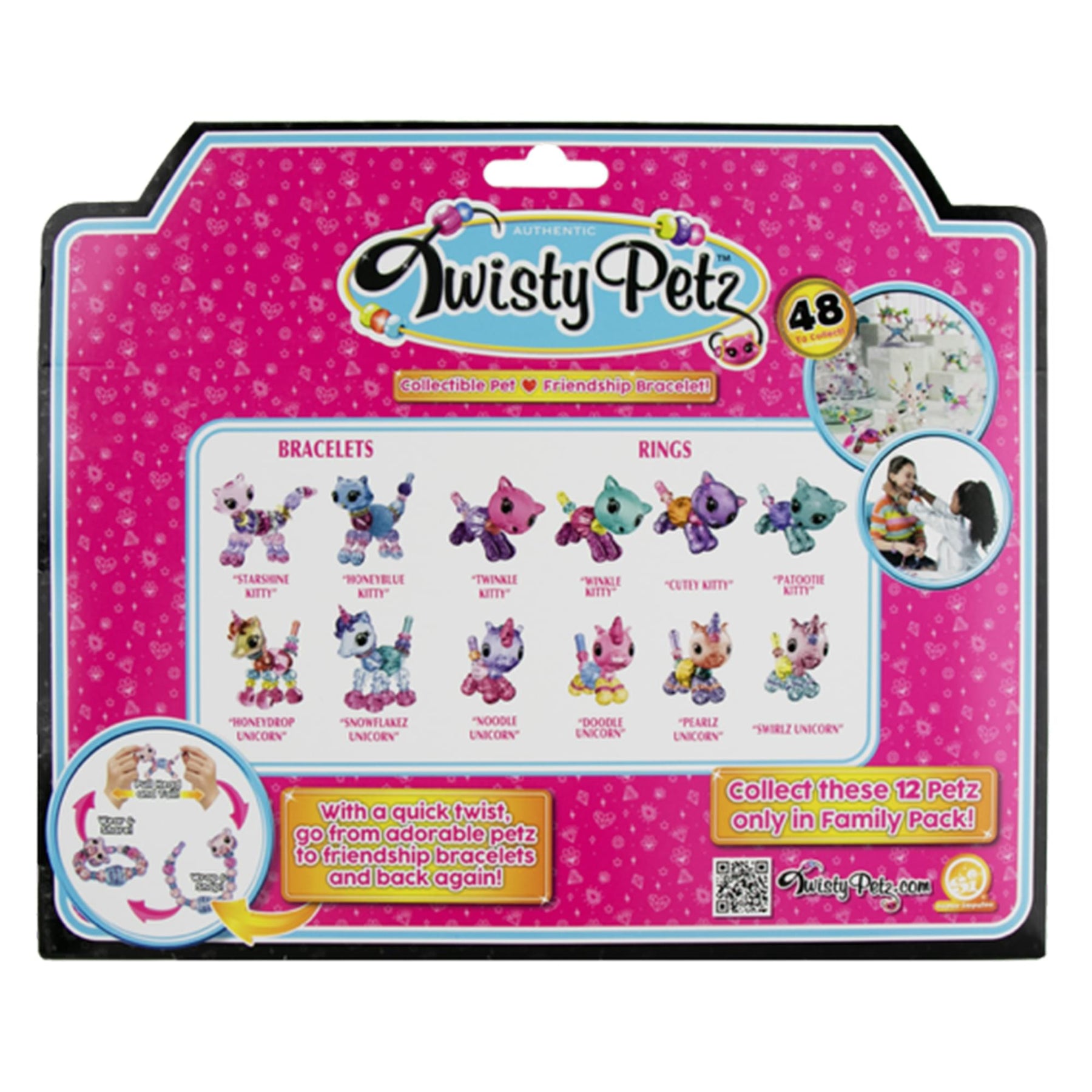 Twisty Petz Kitty Family Pack | 2 Bracelets & 4 Rings