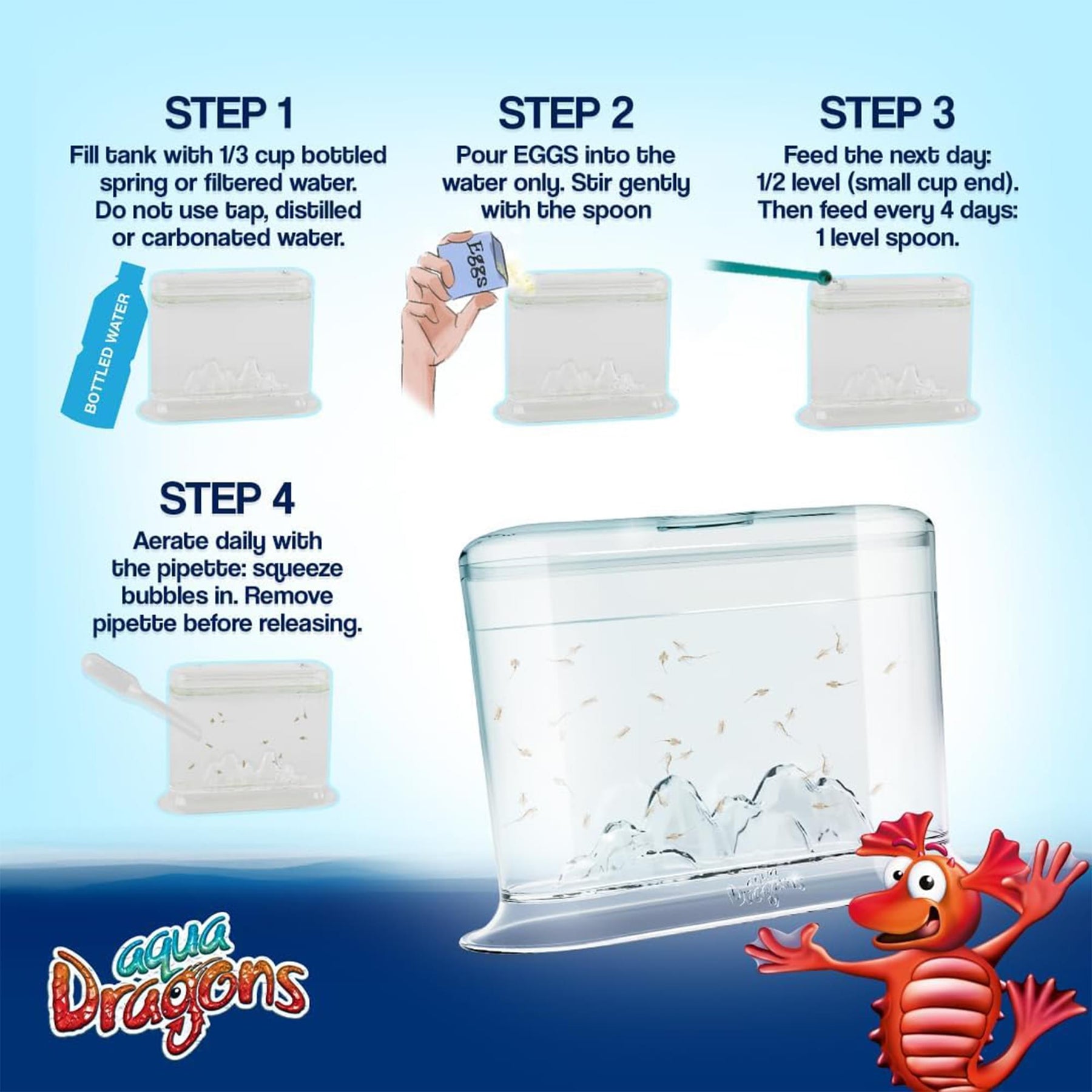 World's Smallest Aqua Dragons, Hatch & Grow Miniature Science Kit