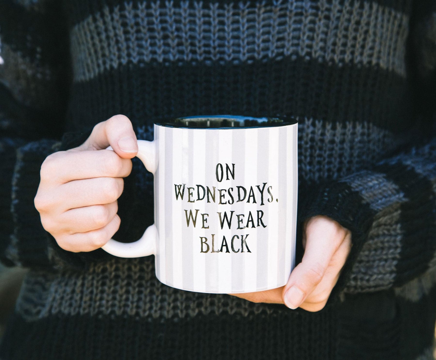 Addams Family Wednesday "On Wednesdays We Wear Black" Ceramic Mug | 20 Ounces