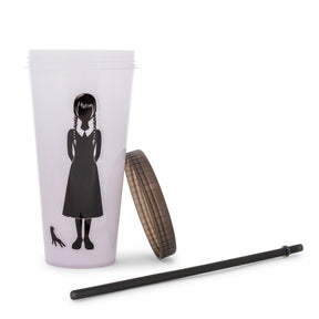 Wednesday "We Wear Black" Color-Changing Plastic Tumbler