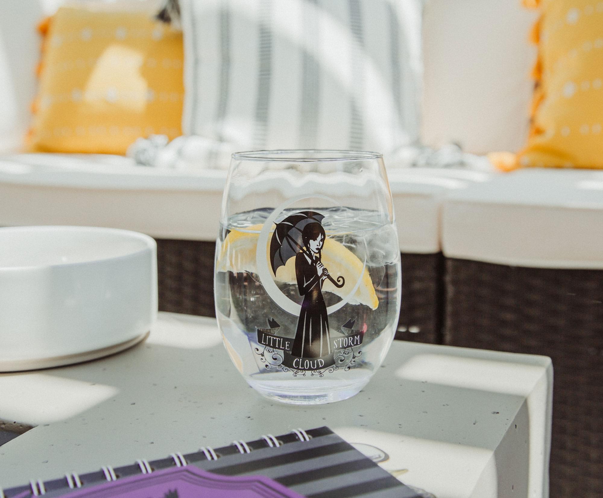 Addams Family Wednesday "Little Storm Cloud" Stemless Wine Glass | 20 Ounces