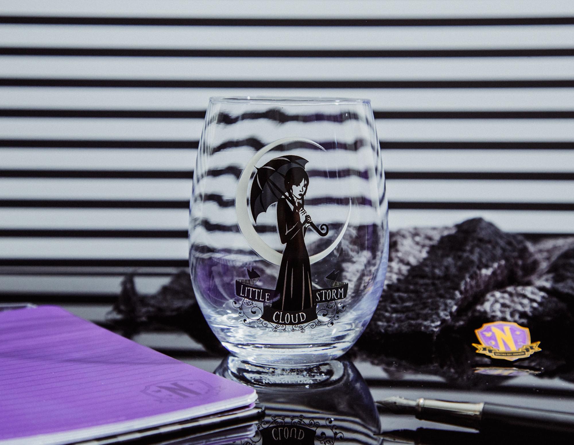 Addams Family Wednesday "Little Storm Cloud" Stemless Wine Glass | 20 Ounces