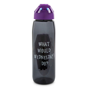 Addams Family "What Would Wednesday Do?" Water Bottle With Screw-Top Lid