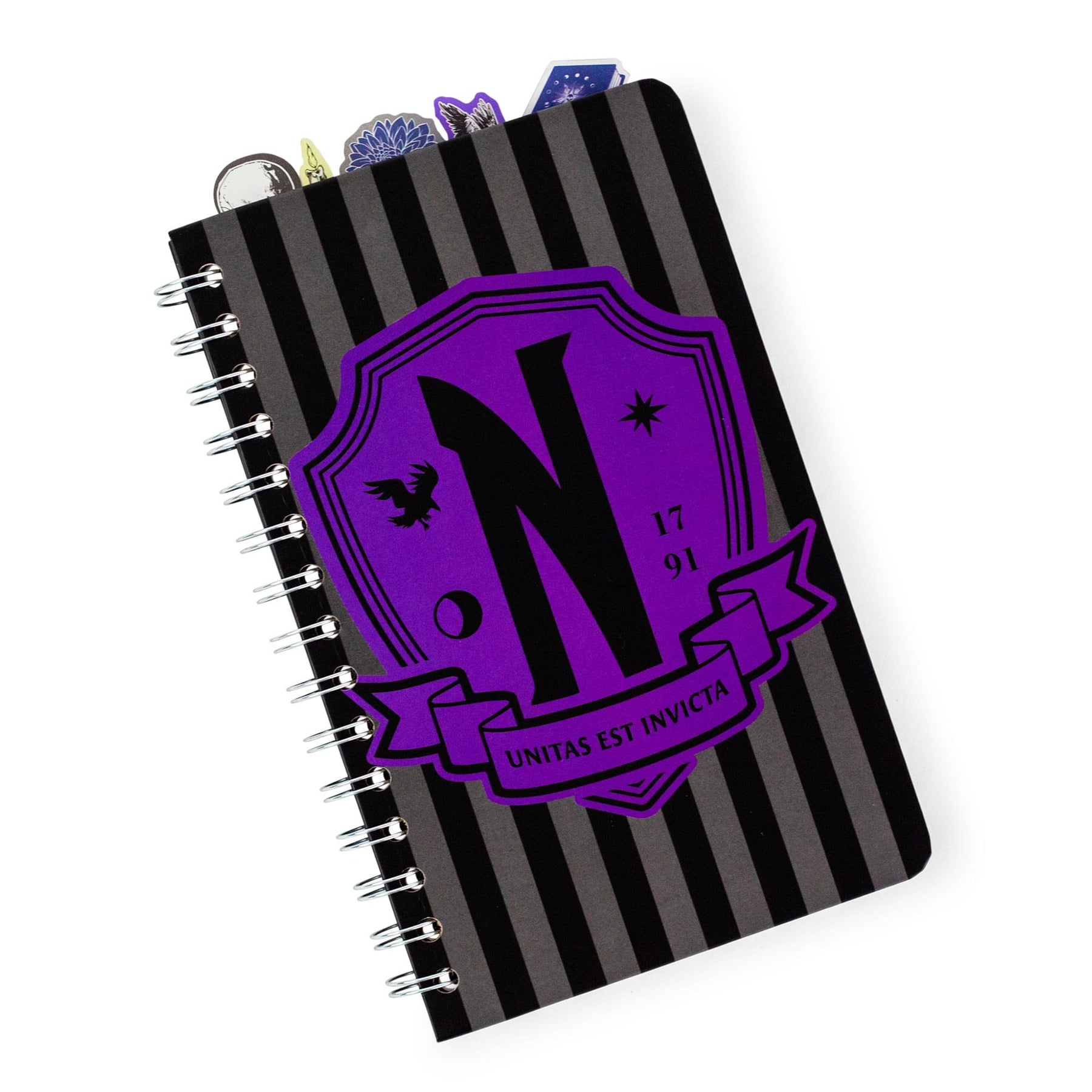 Addams Family Wednesday Nevermore Academy 5-Tab Spiral Notebook With 75 Sheets