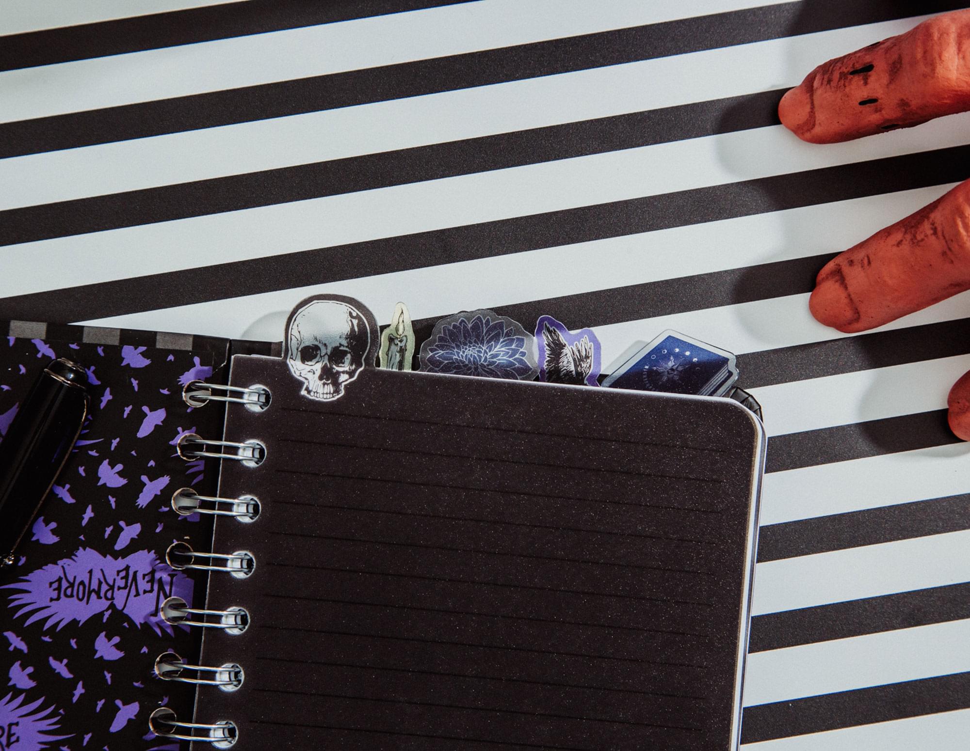 Addams Family Wednesday Nevermore Academy 5-Tab Spiral Notebook With 75 Sheets
