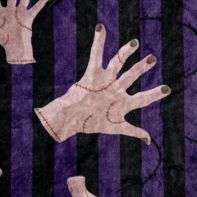 Addams Family Wednesday Thing Raschel Throw Blanket | 45 x 60 Inches