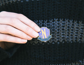Addams Family Wednesday Nevermore Academy Enamel Pin