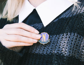 Addams Family Wednesday Nevermore Academy Enamel Pin