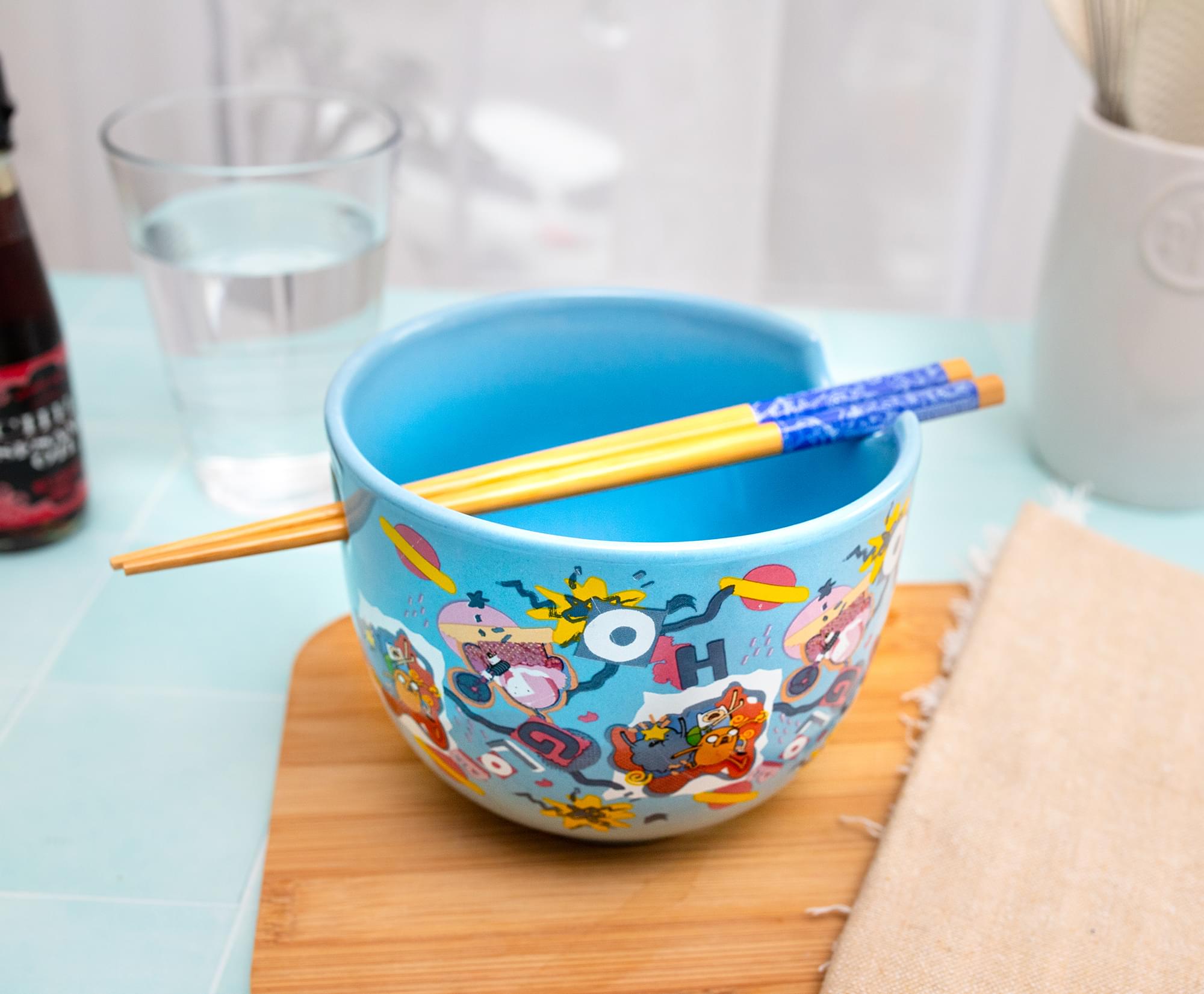 Adventure Time Toss Print 20-Ounce Ramen Bowl and Chopstick Set