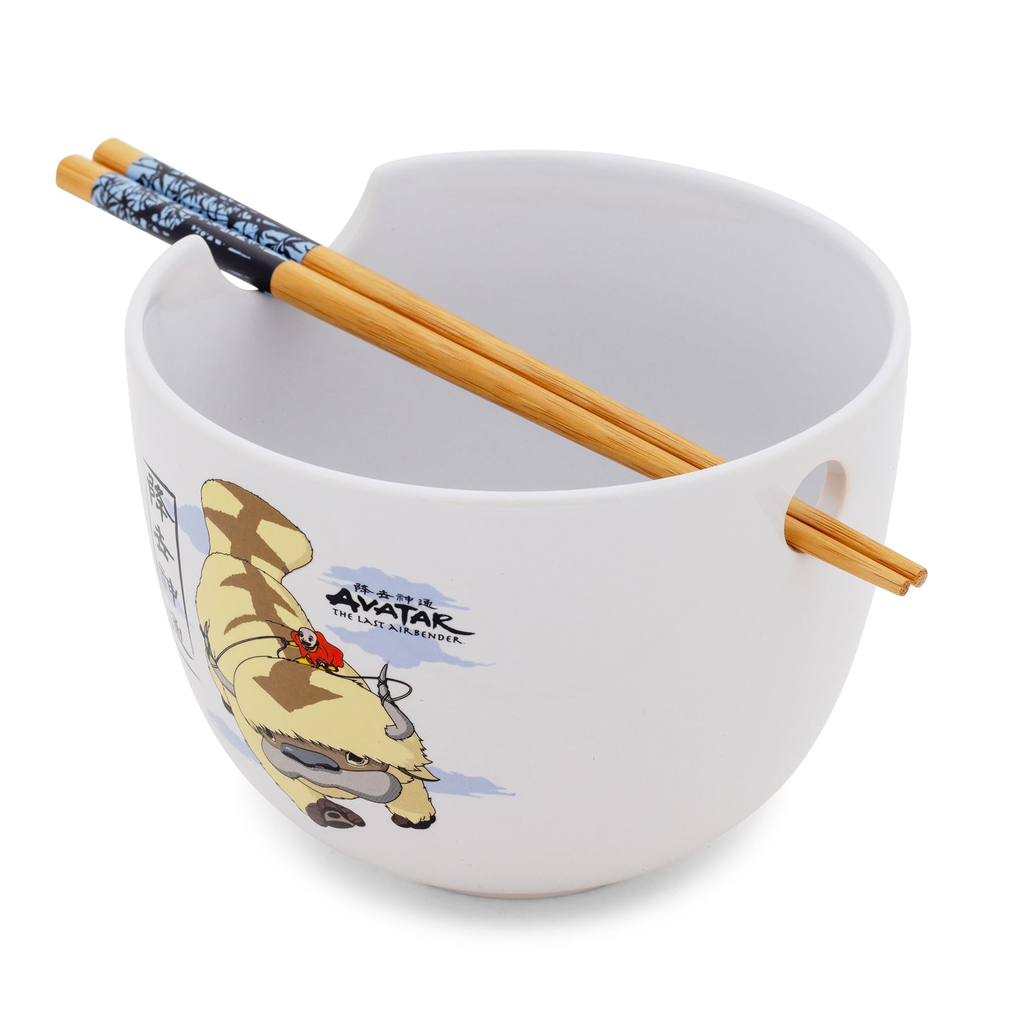 Avatar: The Last Airbender Aang and Appa Ceramic Ramen Bowl and Chopstick Set