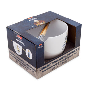 Avatar: The Last Airbender Aang and Appa Ceramic Ramen Bowl and Chopstick Set
