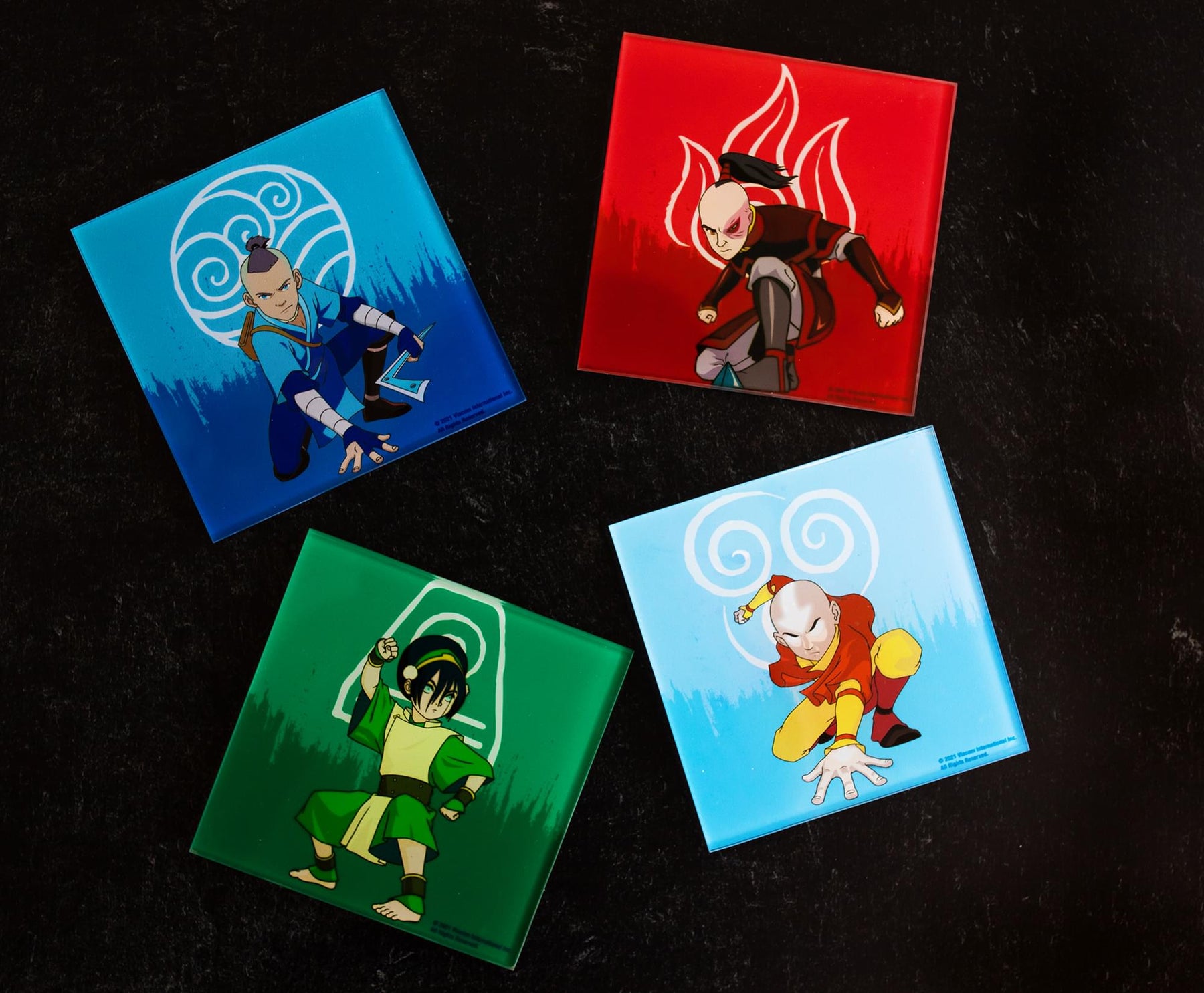 Avatar: The Last Airbender Characters Glass Coasters | Set of 4