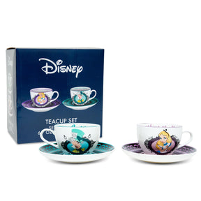 Disney Alice In Wonderland Mad Hatter Bone China Teacup and Saucer | Set of 2