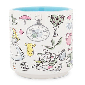 Disney Alice In Wonderland Icons Single Stackable Ceramic Mug | Holds 13 Ounces