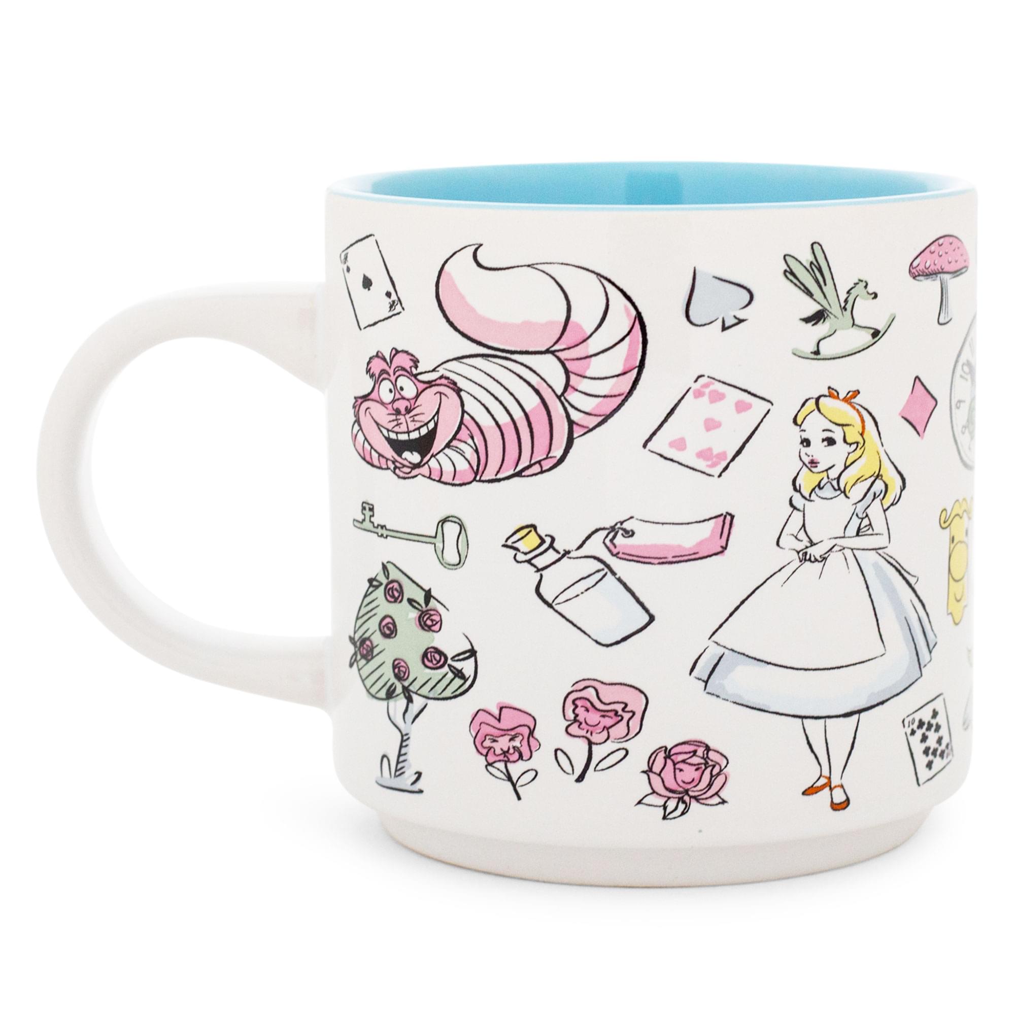 Disney Alice In Wonderland Icons Single Stackable Ceramic Mug | Holds 13 Ounces