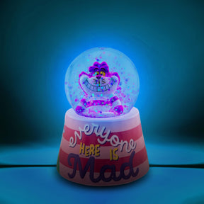 Disney Alice in Wonderland Cheshire Cat Mini Light-Up Snow Globe | 3 Inches Tall