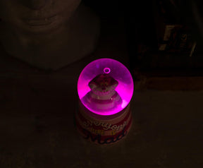Disney Alice in Wonderland Cheshire Cat Mini Light-Up Snow Globe | 3 Inches Tall