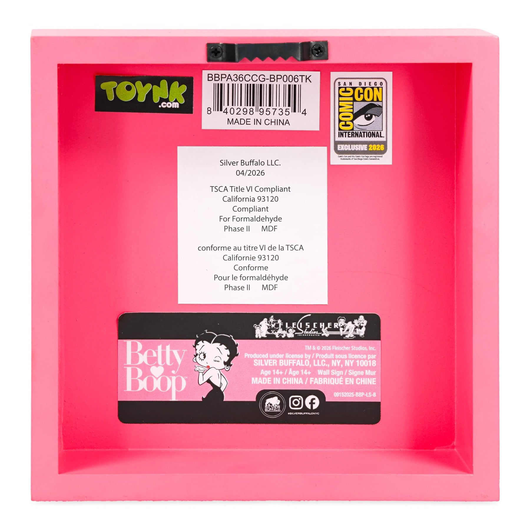 Betty Boop Cowgirl "Let's Go Girls" Glitter Wooden Box Sign | 6 x 6 Inches