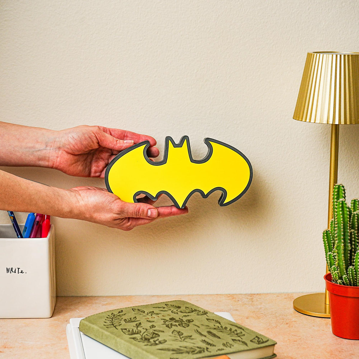 DC Batman Emblem Large Die Cut MDF Box Wall Sign | Free Shipping