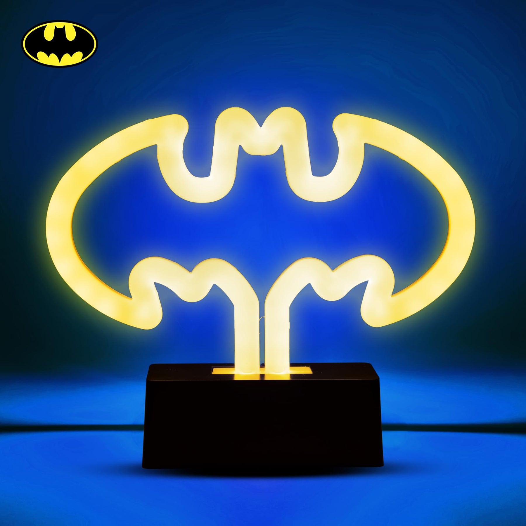 DC Comics Batman Logo Yellow LED Neon Mood Light | 7 x 6 Inches