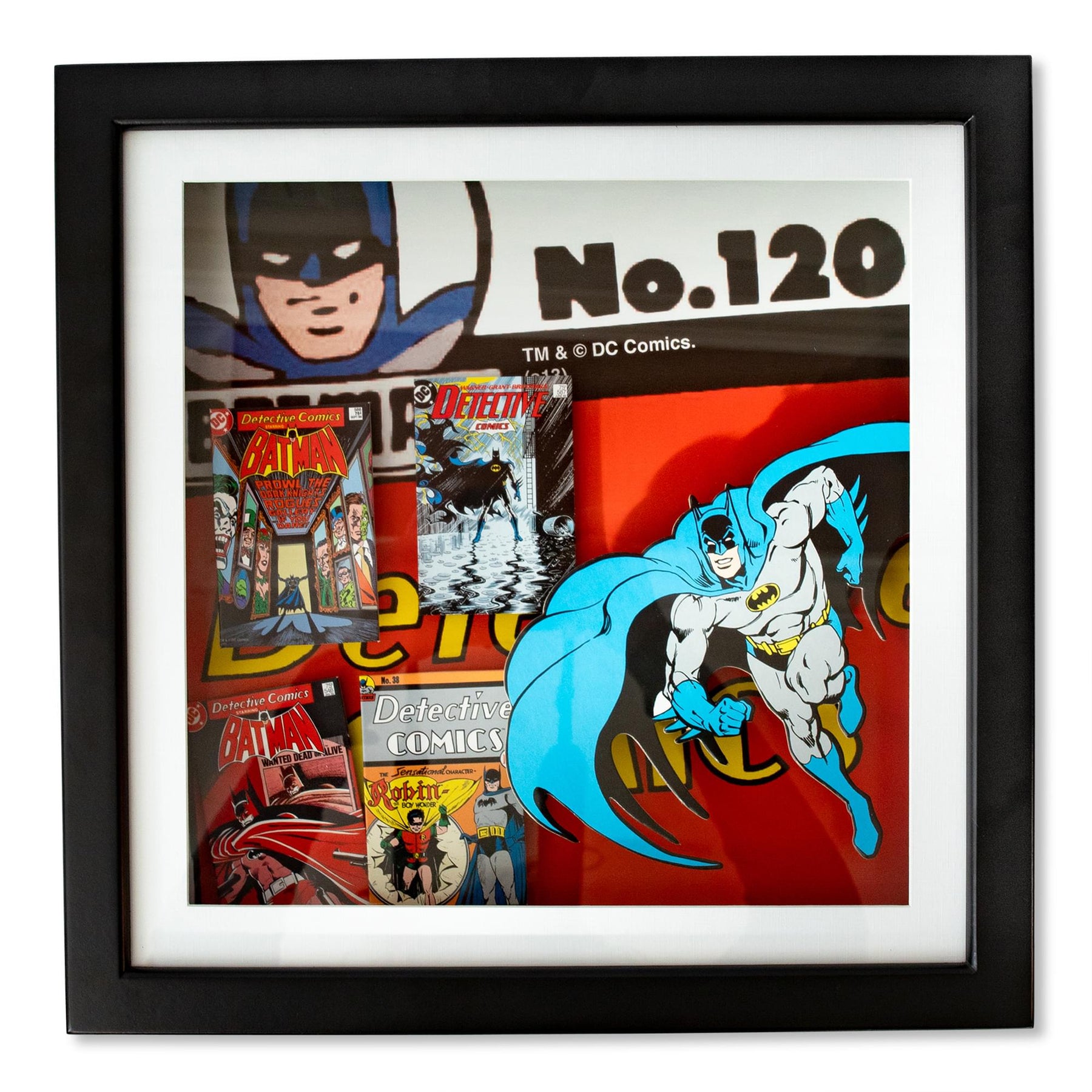 DC Comics Batman #120 Wood Frame 3D Shadow Box Wall Art | 14 x 14 Inches