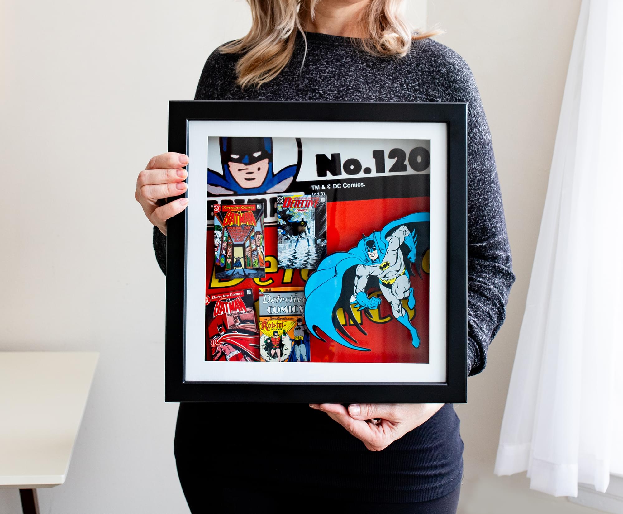 DC Comics Batman #120 Wood Frame 3D Shadow Box Wall Art | 14 x 14 Inches