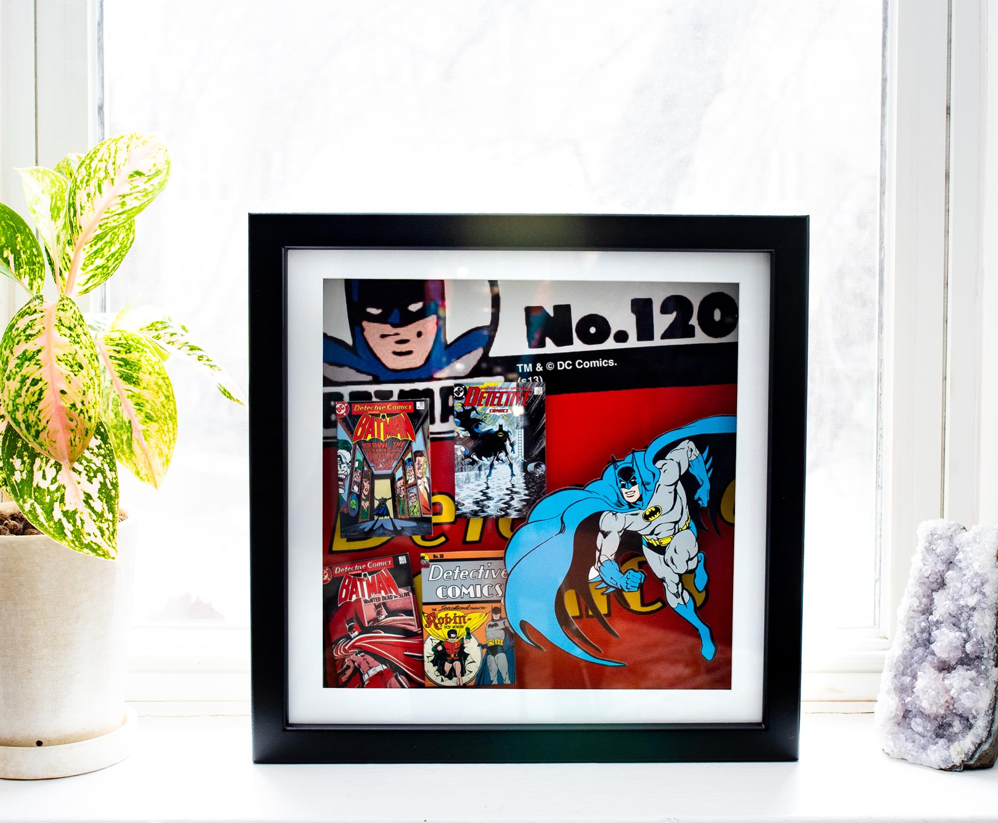 DC Comics Batman #120 Wood Frame 3D Shadow Box Wall Art | 14 x 14 Inches