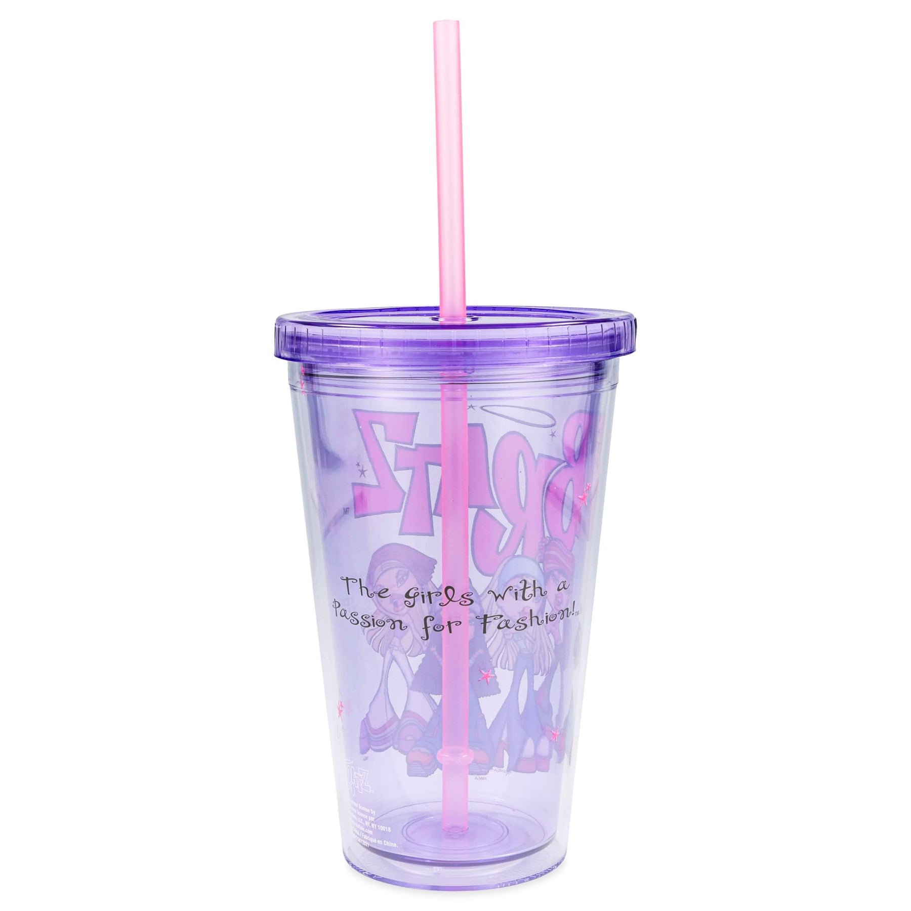 Bratz Glitter 16-Ounce Plastic Carnival Cup With Lid and Straw