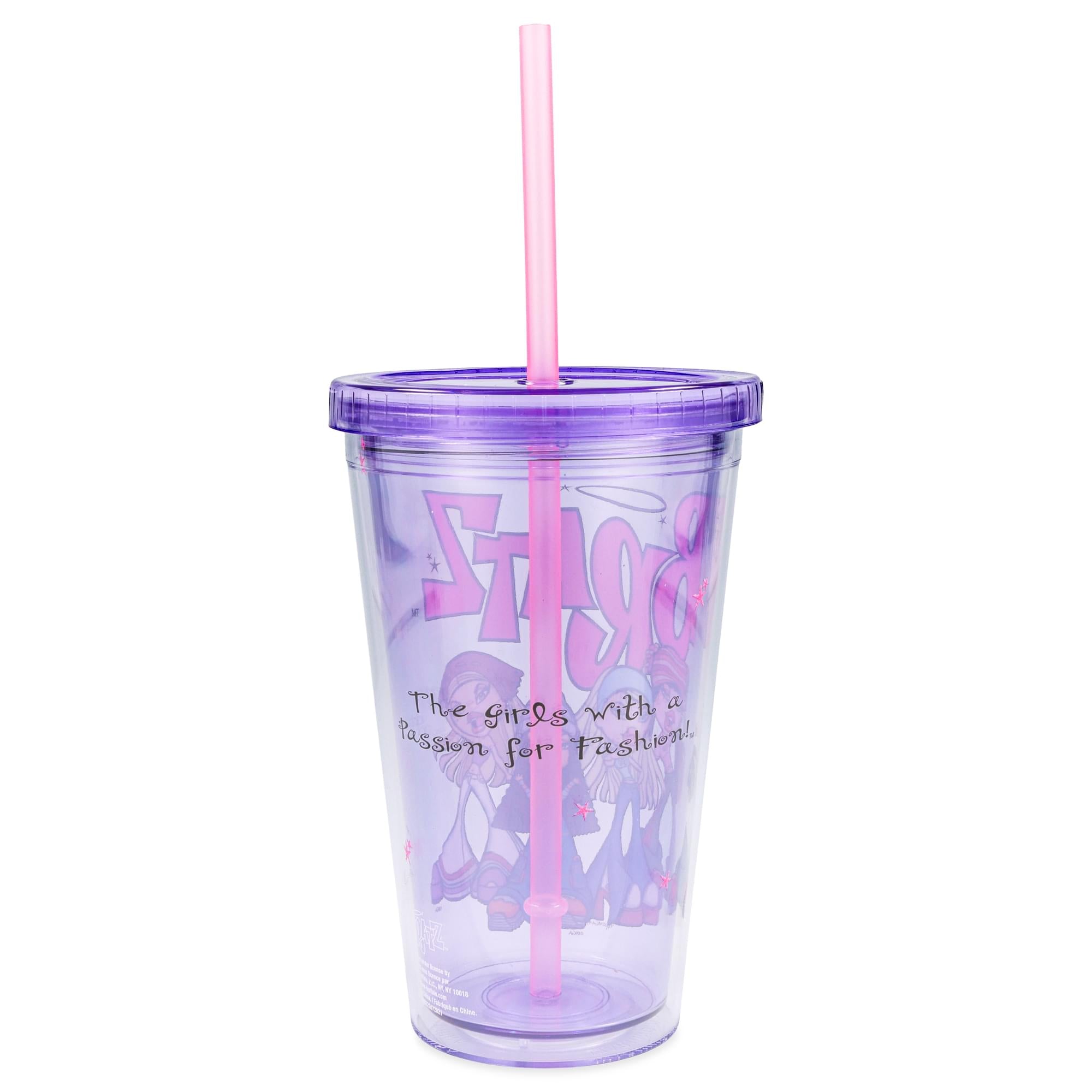 Bratz Glitter 16-Ounce Plastic Carnival Cup With Lid and Straw