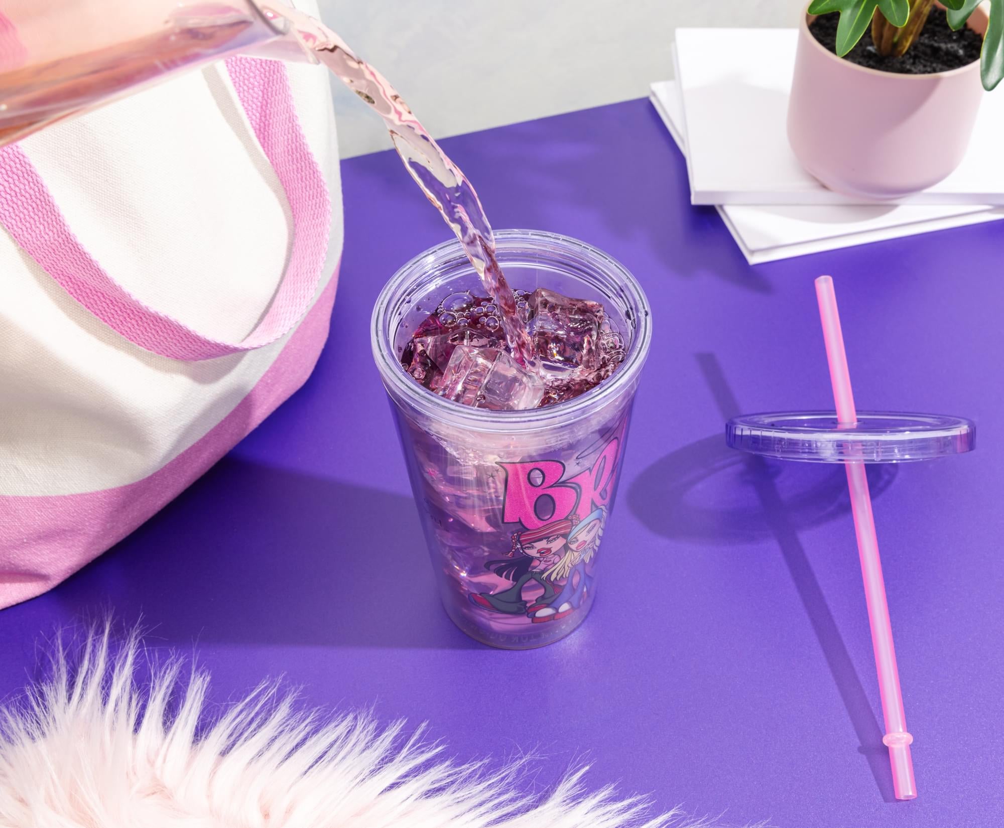 Bratz Glitter 16-Ounce Plastic Carnival Cup With Lid and Straw