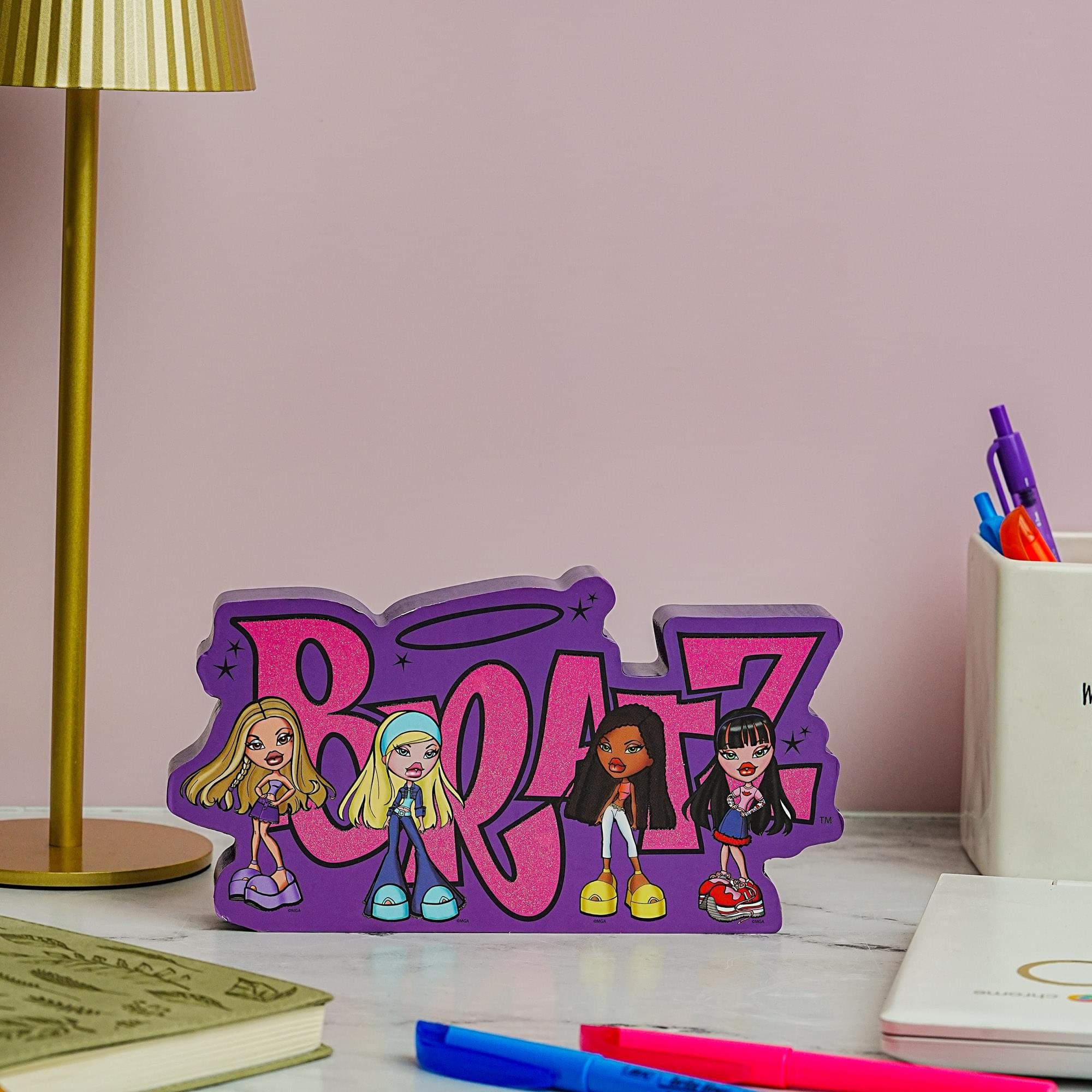 Bratz Squad Die-Cut Wooden Wall Art | 9 x 4 Inches