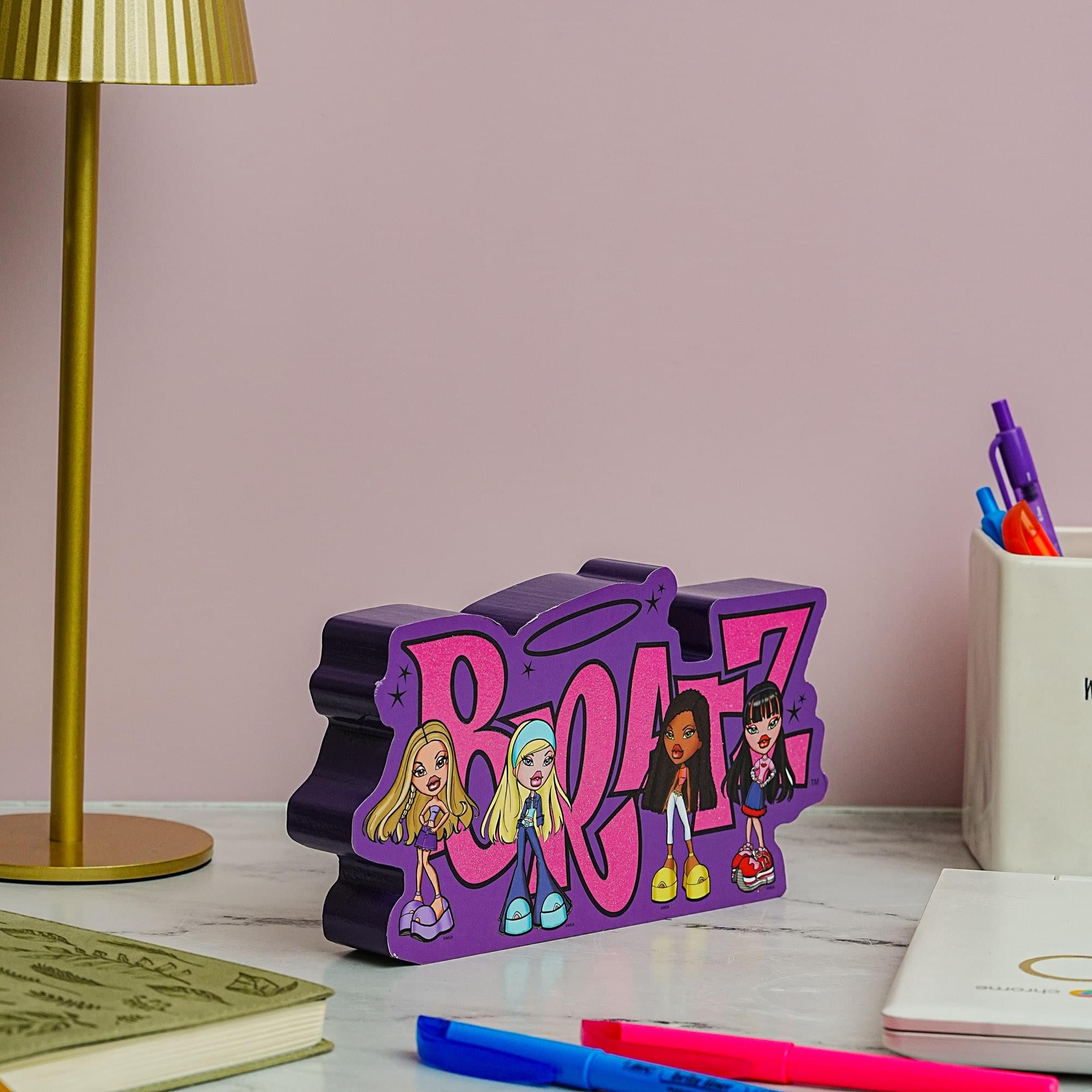 Bratz Squad Die-Cut Wooden Wall Art | 9 x 4 Inches
