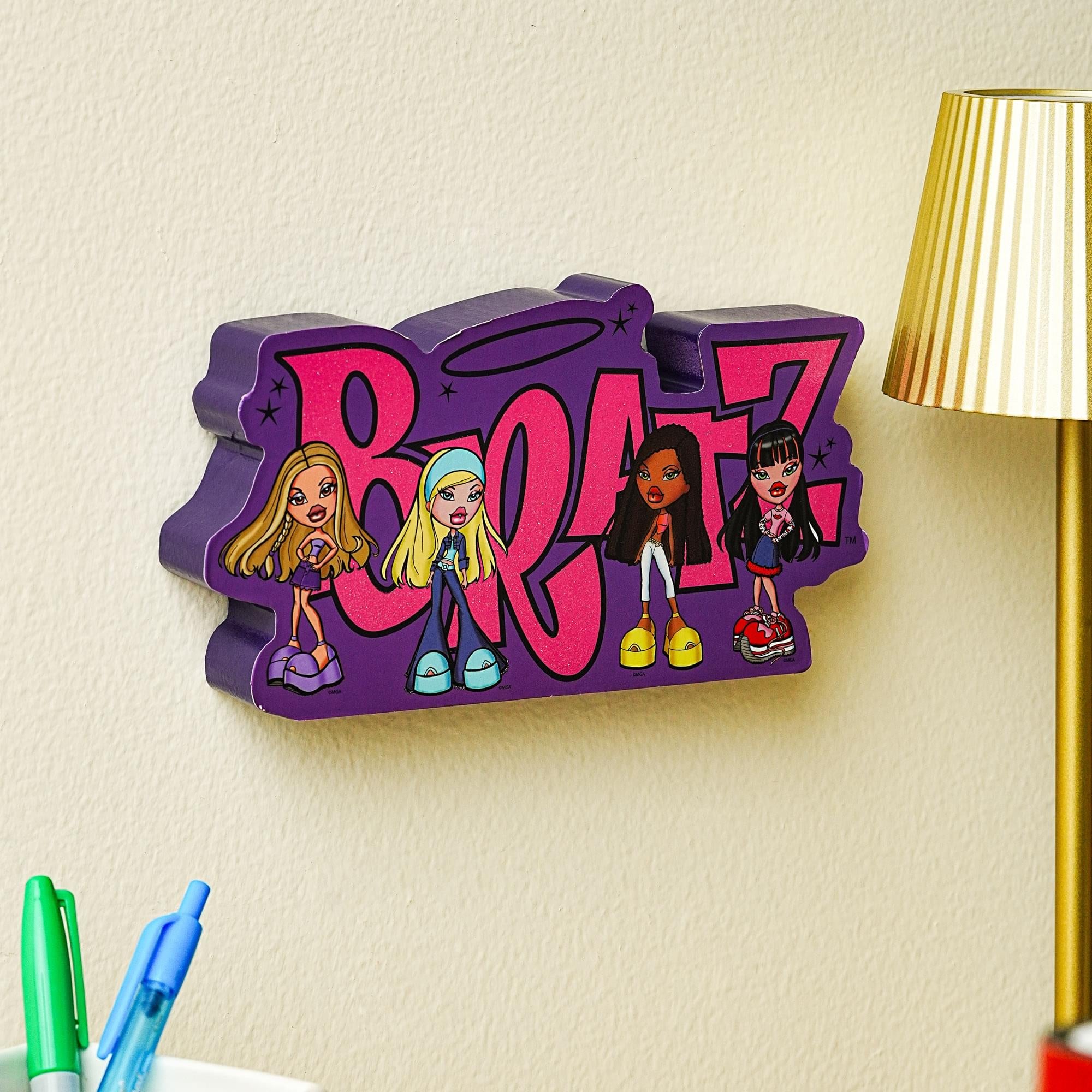 Bratz Squad Die-Cut Wooden Wall Art | 9 x 4 Inches