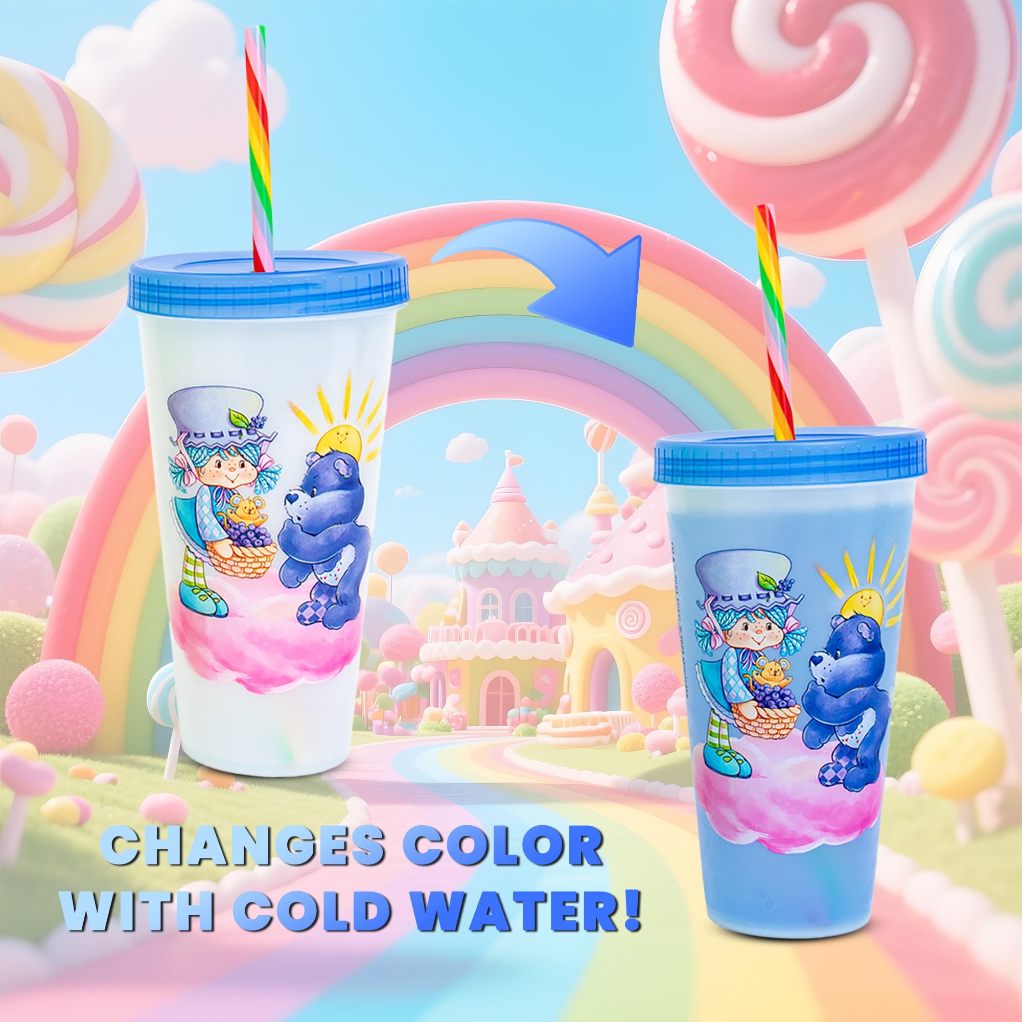 Care Bears x Strawberry Shortcake 4-Piece Color-Changing Tumbler Set | 24 Ounces