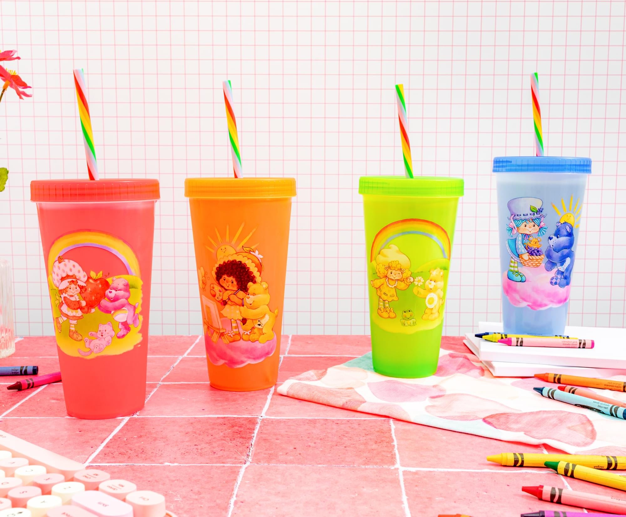 Care Bears x Strawberry Shortcake 4-Piece Color-Changing Tumbler Set | 24 Ounces