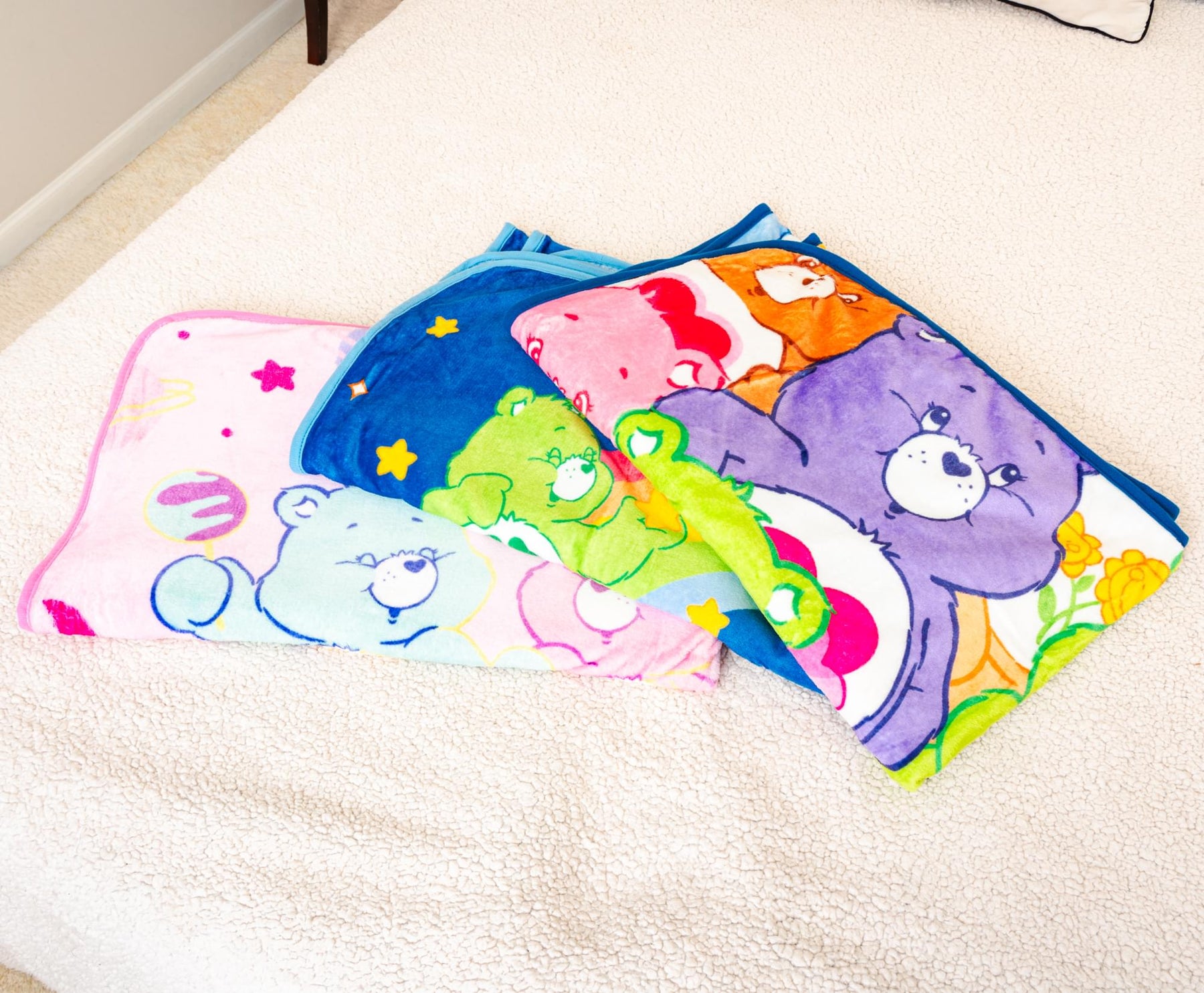 Care Bears Character Collage Fleece Throw Blanket | 45 x 60 Inches