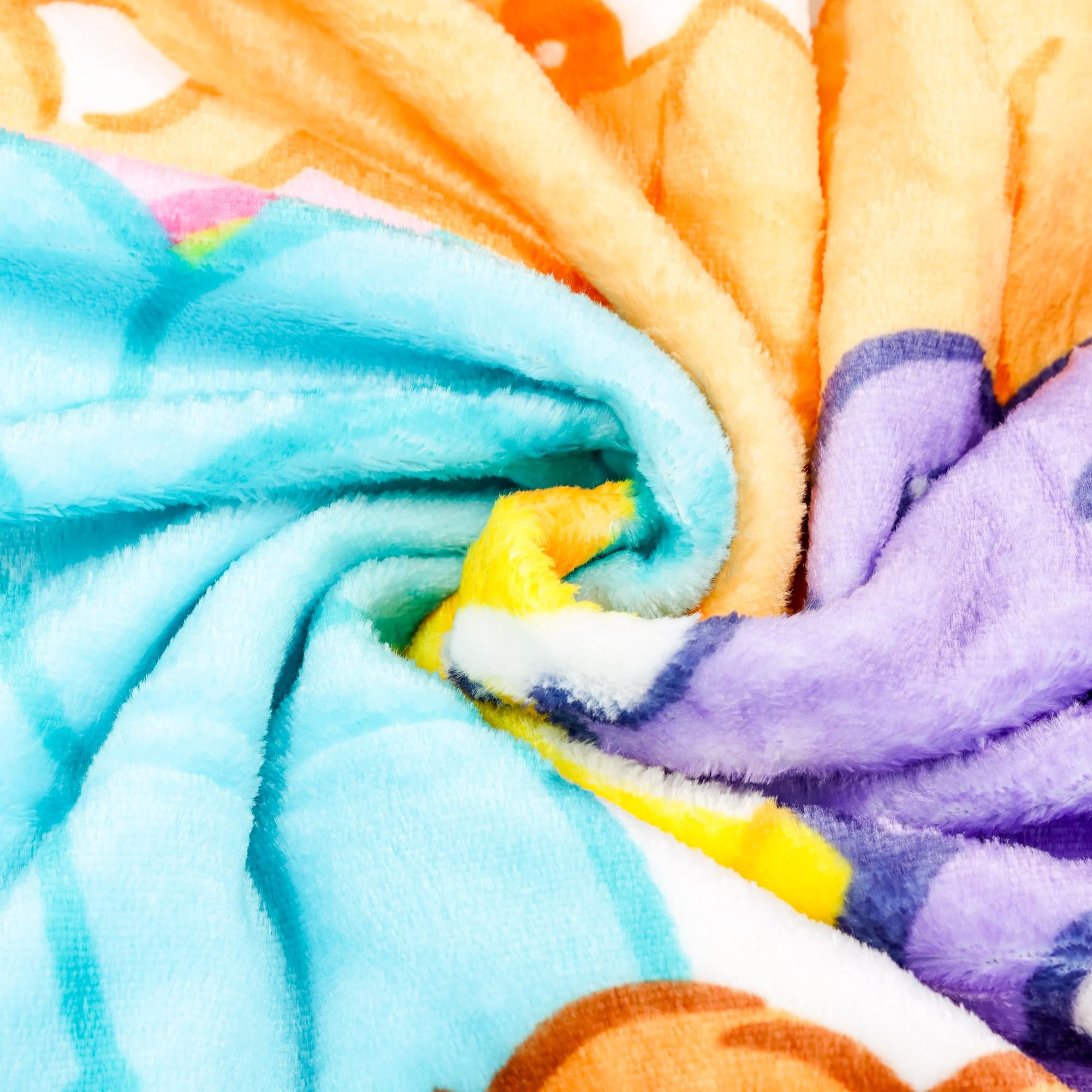Care Bears Character Collage Fleece Throw Blanket | 45 x 60 Inches