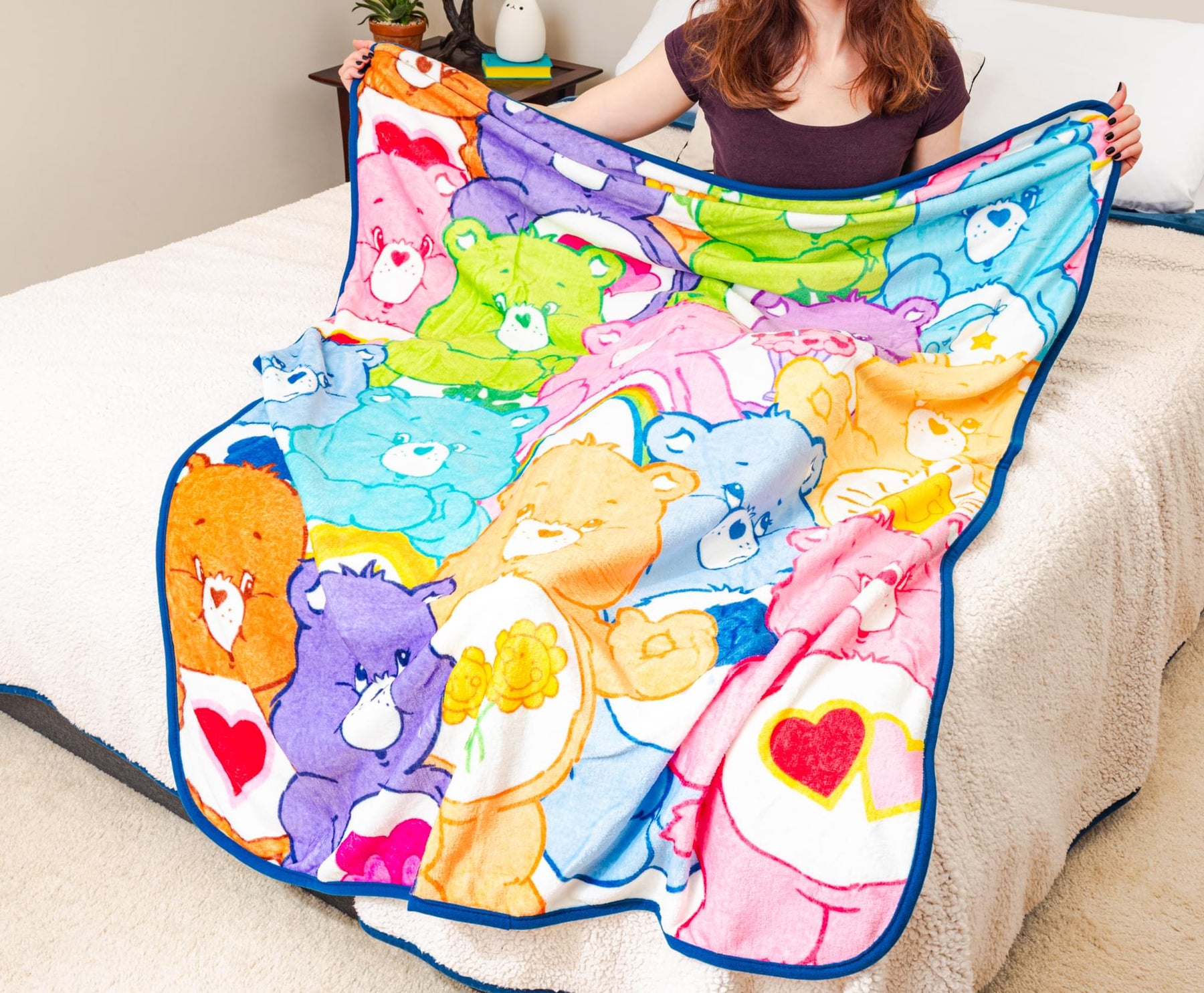 Care Bears Character Collage Fleece Throw Blanket | 45 x 60 Inches