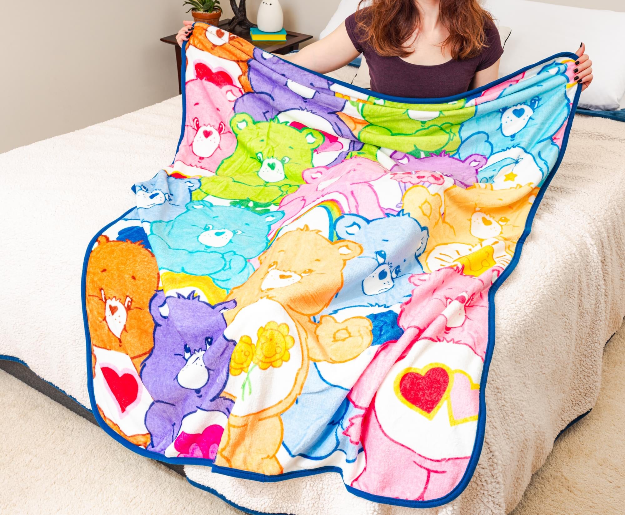 Care Bears Character Collage Fleece Throw Blanket | 45 x 60 Inches