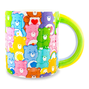 Care Bears Allover Print Ceramic Mug With Rainbow Handle | Holds 20 Ounces