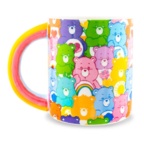 Care Bears Allover Print Ceramic Mug With Rainbow Handle | Holds 20 Ounces